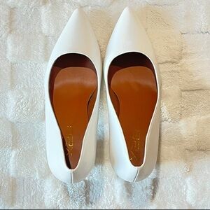 Elegant White Women's Heel Shoes - worn once